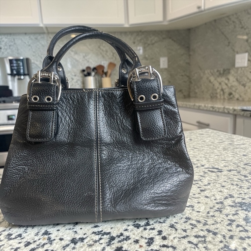 Chic Black Leather Satchel